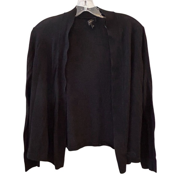 Ann Taylor Women's Black Open Front Cardigan Sweater Size L - Picture 1 of 8